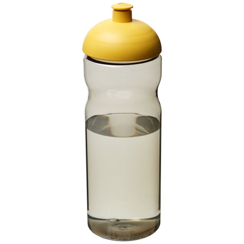 Bouteille sport publicitaire en plastique recyclé 650 ml H2O Eco Charbon et Jaune